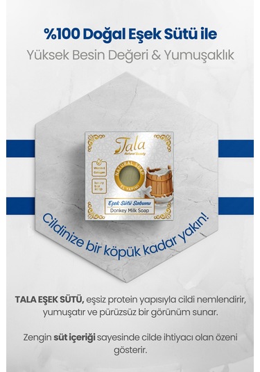 Tala Cilt Arındırıcı Besleyici Ve Yumuşatıcı Doğal Eşek Sütlü Sabun 150 G