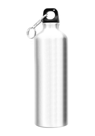 Pazly 750ml Alüminyum Spor Su Şişesi, Gümüş Renk, Taşınabilir, Sızıntı Geçirmez, Bisiklet Ve Sporlar İçin Uygun Gümüş