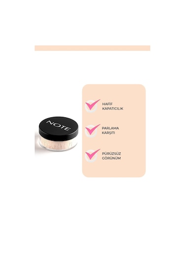 Note Cosmetique Loose Powder Makyaj Sabitleyici Matlaştırıcı Toz Pudra - 02 Light Beige