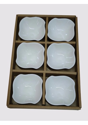 Lunext Beyaz Seramik Sosluk Seti 440008088 Soğuk Beyaz