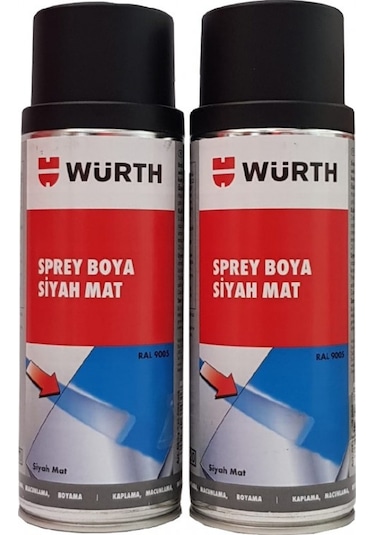 Würth Sprey Boya Ral9005 Mat Siyah 400 Ml 2 Li Set
