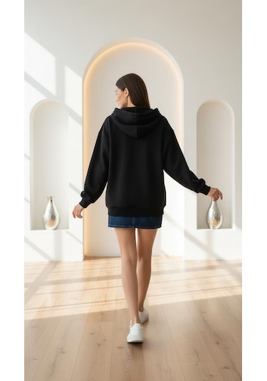 Divinus Kapşonlu Sweat Shırt Siyah