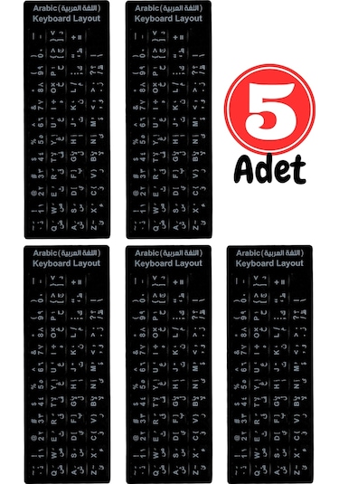 Mn6 Map01 Arapça Klavye Etiketi/silinmez-5 Adet/notebook-pc Uyumlu/arapça Klavye Sticker