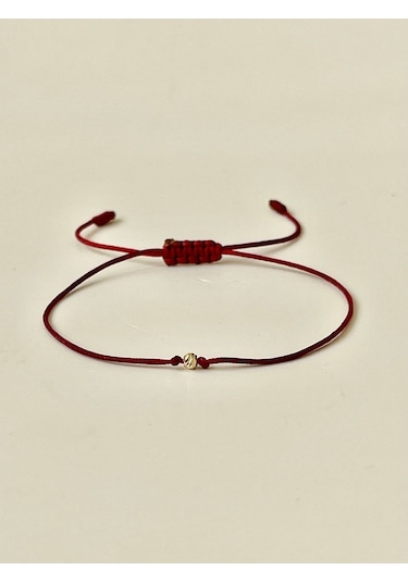 14 Ayar Dorika Toplu Rengarenk Altın Bileklik Gold Bracelet İpli Altın Bileklik Gümüş - Altın