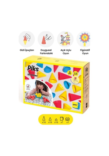Oppi Piks Yapı Ve Denge Oyunu Koni 48 Parça