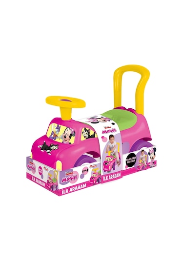 Minnie Mouse İlk Arabam - Binmeli Araba - Çocuk Arabası - İlk Adım Arabası