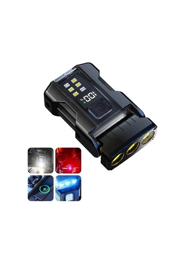 Taşınabilir Mini Anahtarlık Işık Led Yüksek Parlaklık El Feneri Siyah