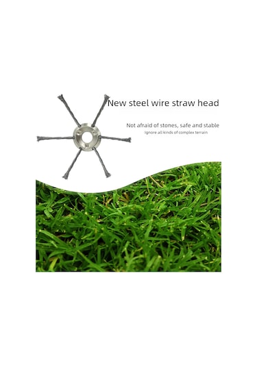 Monyee Yeni Model 9 İnç Çelik Tel Çim Kesici, 6 Bıçaklı Ormanlık Çalı Kesme Aleti, Evrensel Bahçe Weed Kaldırma Aracı 200mm, 250g Hafif Tasarım