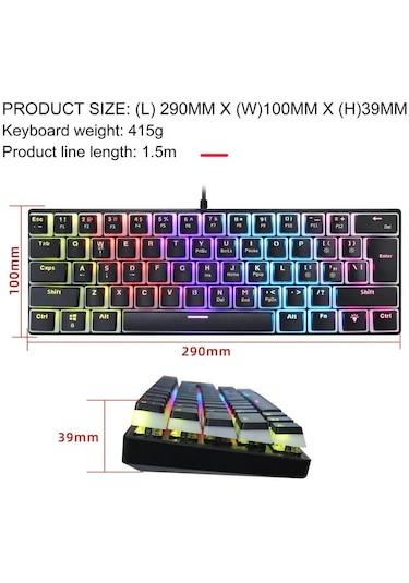 Valkyrie Valkyrie L700 Blue Switch Mekanik Oyuncu Klavye