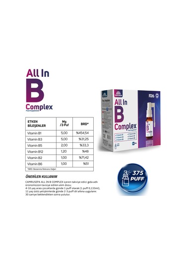 Camrusepa All In B Vitamin Complex 50 ML