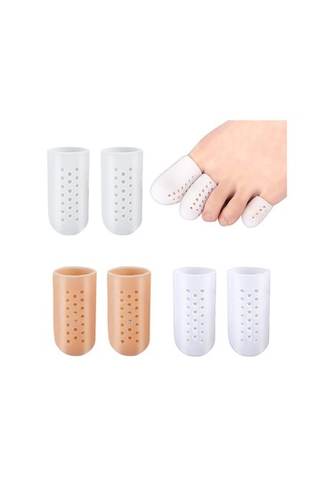 Sones 1 Çift Nefes Alabilir Delikli Ayak Koruyucuları Aşınmaya Karşı Kolluk L Beyaz