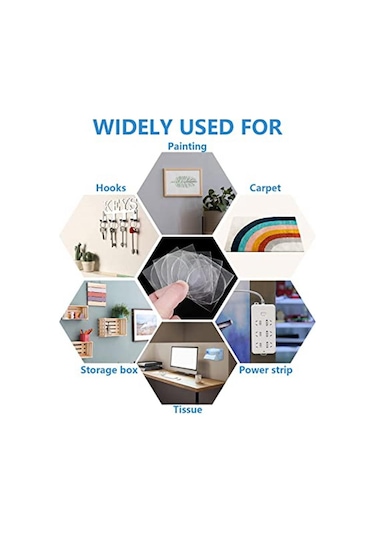 10/30/50 Adet Ev Mutfak Çift Taraflı Şeffaf Yapıştırıcı Yardımcı Macun Güçlü Ve Dikişsiz Kiremit Kanca 50 Pcs