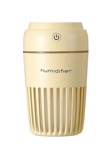 Hm03 300ml Usb Nemlendirici: Sürekli Nem Verici, Renkli Gece Lambası, Sesiz Çalışma, Taşınabilir Abs Malzeme Sarı