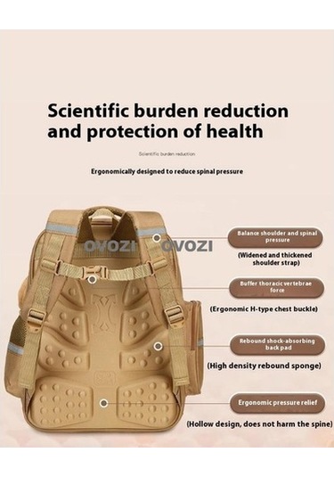 Szypzstore Ovozı Büyük Kapasiteli Karikatür Öğrenci Okul Çantası Günlük Omuz Çantası Uckxmu Renkli