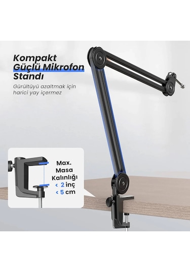 Fifine Bm63 Masa Üstü Mikrofon Standı - Ayaklık - Sehpa 40 x 40 CM