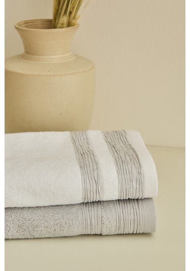 Kaşmir Home Elin 6 Parça Aile Banyo Seti Offwhite Gri Gri