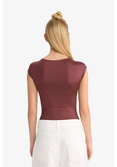 Defacto Coool Basic Düz Kolsuz Çıtçıtlı Body F7824ax25aubr469 Bordo