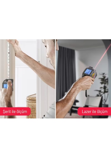 Texta Tp40 Lazer Mesafe Ölçerli Şerit Metre 40m + 5m