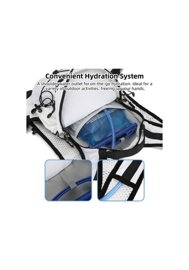 Jeehugo Siyah Su Torbalı Yüksek Kapasiteli Spor Sırt Çantası - Su Geçirmez, Yürüyüş, Bisiklet, Maraton İçin Çok Fonksiyonlu Çok Renkli