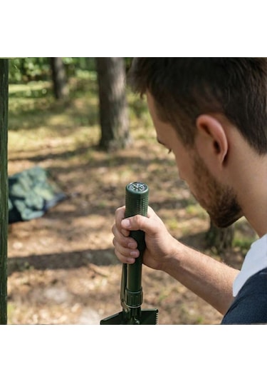Kgms-701 Çok Amaçlı Katlanır Kürek Kamp Bahçe Kullanımı Kaymaz Sap