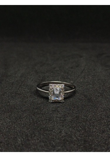 Baget Kesim Taşlı 925 Ayar Gümüş Yüzük Şık Ve Zarif Tasarım Gümüş