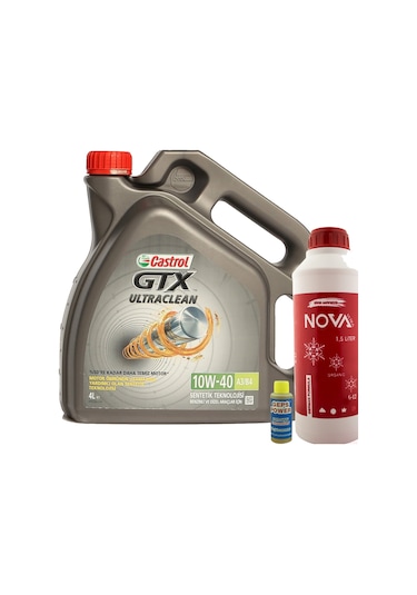 Castrol GTX 10W-40 Motor Yağı 4 L + Nova Antifriz 1.5 L