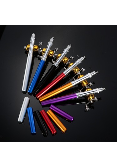 Shineyee Alüminyum Fiberglas Mini Balıkçılık Seti: 20.5cm Kapalı 99cm Açık Uzunluk, 2.1:1 Diş Oranı, Kısa Tip Sürekli Kayar Makara Ve Kamış - Mor