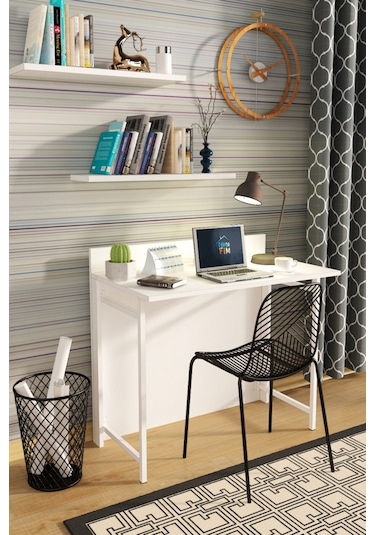 Frezya Katlanır Portatif Çalışma Masası Beyaz