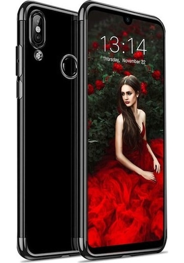 Zore Redmi Note 7 İle Uyumlu Glitter Silikon Kılıf Siyah