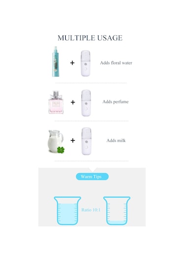 Vkemall Siyah Mini Taşınabilir Nano Sprey Cilt Nemlendirici, 30ml Su Deposu, Tek Tuşlu Kontrol, Soğuk Buhar, Makyajı Bozmayan Güzellik Aleti