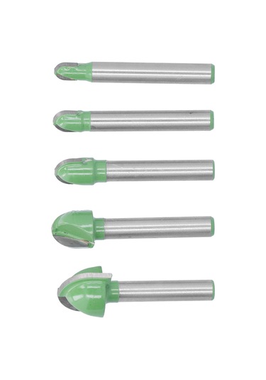 Lemestar Tungsten Çelik Cnc Ahşap Kesici Aleti Seti - 5 Adet Yuvarlak Uçlu Freze, Titresimssiz Ve Keskin, Dekoratif Oluk/kanavarma İşlemleri İçin