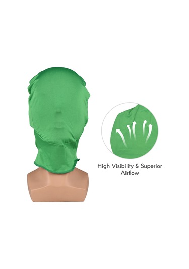 Youtek Yeşil Elastik Lifli Fotoğraf Çekim Kafa Çemberi Ve Uzun Eldiven Seti - Arka Plan Ayırma İçin Esnek Malzeme