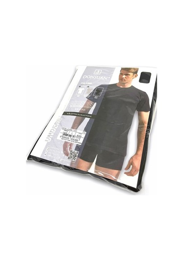 Josejuan 2'li Erkek Atlet Sıfır Yaka Yarım Kollu Koton Likralı 1300-2'li Gri Melanj