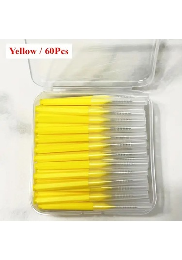 Willowhaven 0.8mm Sarı 60lı Diş Arası Fırçası 0.6-1.5mm Orta Sertlik Yetişkin Ağız Hijyeni