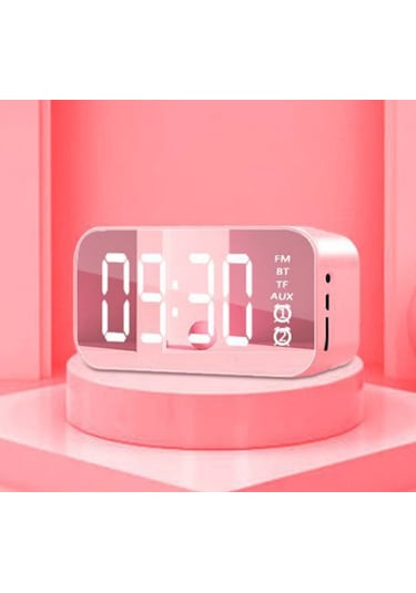 Hfambition Abs Malzeme Akıllı Alarm Saati, Bluetooth Hoparlör, Led Ekran, Yüksek Kaliteli Ses, Masüstü Dekoratif Masaüstü Aleti Diğer