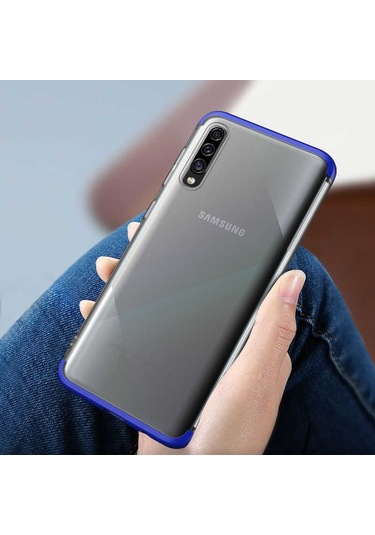 Samsung Galaxy Uyumlu A50s Kılıf Zore Nili Kapak Mavi