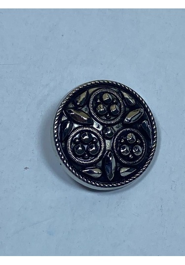 Kaban Mont Düğmesi / Metal Düğme / Antrasit Gümüş / 3 Cm / 6'lı S