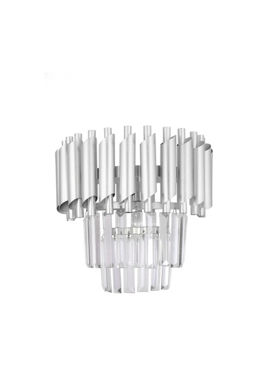 Palmira Kristal Taşlı Lüks Aplik - Gümüş - Yaldız Gümüş Yaldız