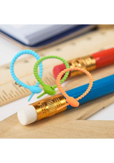 21 Parça 21,5 Cm Silikon Kablo Bağı, Renkli Büküm Bağları, Yeniden Kullanılabilir Kablo Yönetim Düzenleyici, Gıda Poşeti Sızdırmazlık Aparatı