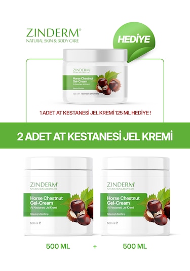 Zinderm At Kestanesi Masaj Kremi 2 x 500 ML
