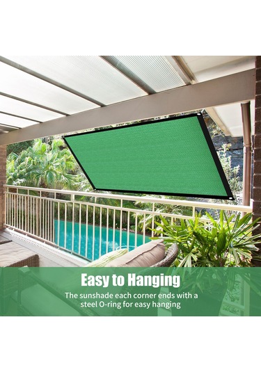 Maiyame 2x4m Yeşil Bahçe Gölgesi Ağı - Uv Koruma, Isı Engelleme, Hava Akışı Sağlar - Balkon, Teras, Havuz İçin Çok Renkli