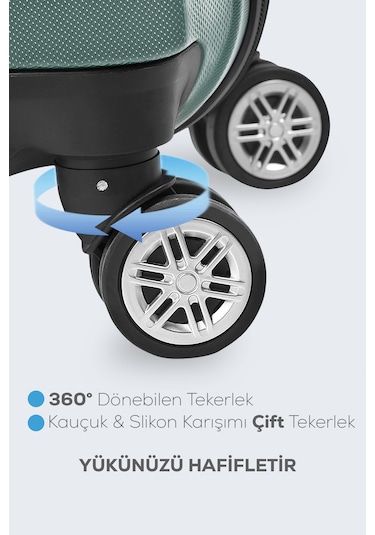 Spring Model Haki Renk 2'li Valiz Seti Kabin + Orta Haki