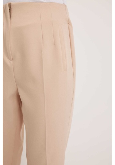 Gabria Yüksek Bel Kumaş Pantolon Taş