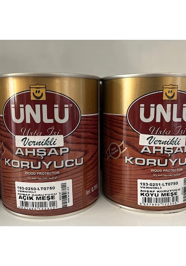 Ünlü Vernikli Ahşap Koruyucu Ünlü 0.75 Lt Koyu Meşe