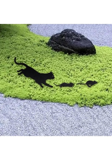 Pazly Yılbaşı Siyah Kedi Figürlü Homyl Ev & Bahçe Dekoru, 3 Adet