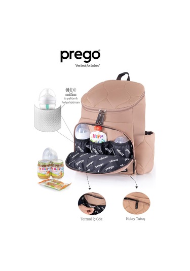 Prego Montana Bebek Bakım Çantası Camel 3084 Camel