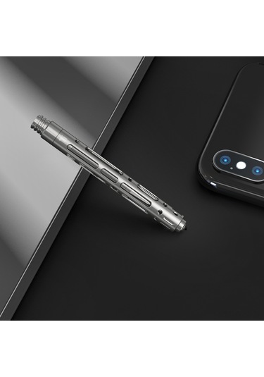 Aubyhe Titanium Alyuminyum Çok Amaçlı Taktik Kalem - Çarpıcı Pimli Cam Kırıcı, Savunma Ve Yazma Fonksiyonu, Taşınabilir Zsb007 Tabiat