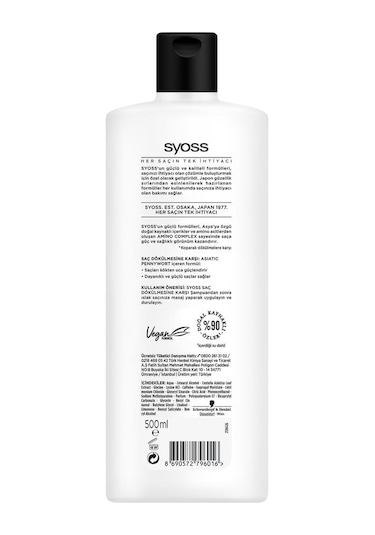 Syoss Saç Dökülmesine Karşı Saç Kremi 500 ML