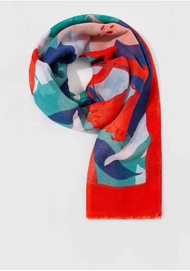 Mavi - Baskılı Şal 1912678-86390 Yeşil