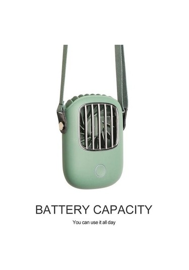 Yeni Taşınabilir Asılı Boyun Fan Mini 3 Dişliler Ayarlanabilir Hava Soğutma Fanı Yaz Açık Seyahat Ipi Handfree Soğutucu Usb Fan Fanlar 42zı5c Yeşil